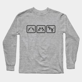 Stick Figure Sparring Long Sleeve T-Shirt